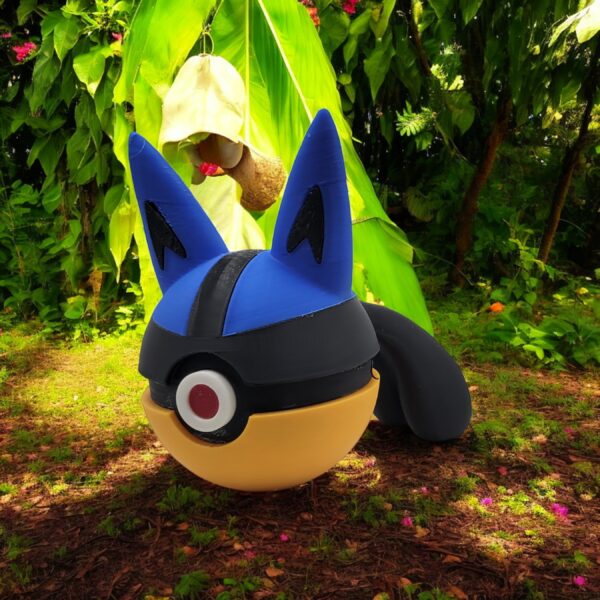 Lucario Pokeball 3D Printed Model - Poke-Balls Game Collectible Figurine fan art desk pet