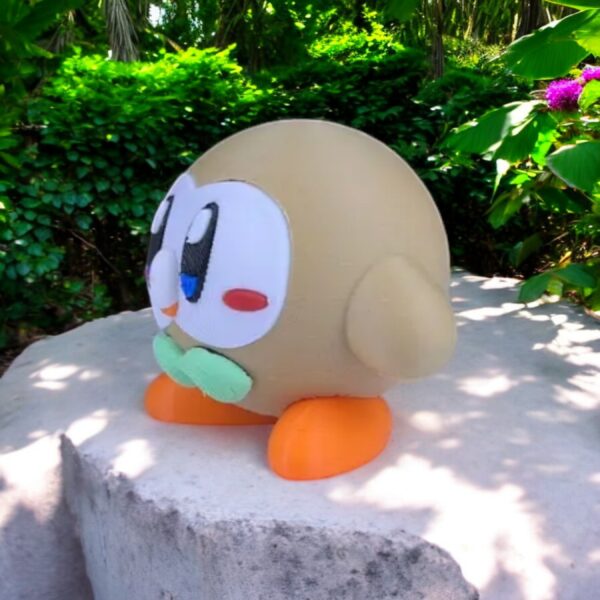 Rowlet kirby 3D Printed Model - Kirby Game Collectible Figurine fan art desk pet
