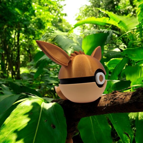 Eevee Pokeball 3D Printed Model - Pokeball Game Collectible Figurine fan art desk pet