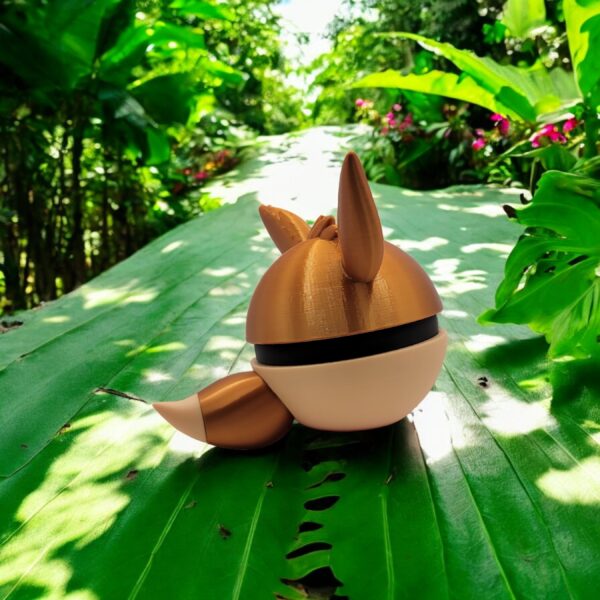 Eevee Pokeball 3D Printed Model - Pokeball Game Collectible Figurine fan art desk pet