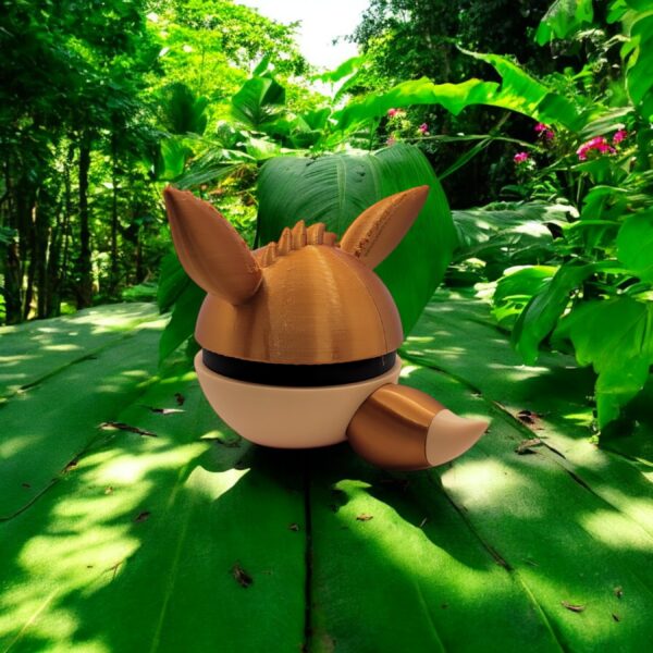 Eevee Pokeball 3D Printed Model - Pokeball Game Collectible Figurine fan art desk pet