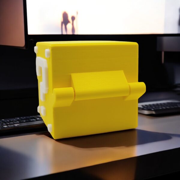 Mario Question Block Container 3D Printed Model - Houseware Game Collectible Figurine fan art desk pet