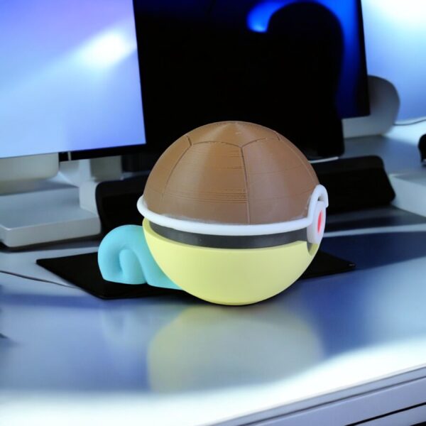 squirtle pokeball 3D Printed Model - Poke Balls Game Collectible Figurine fan art desk pet