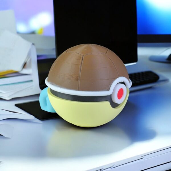 squirtle pokeball 3D Printed Model - Poke Balls Game Collectible Figurine fan art desk pet