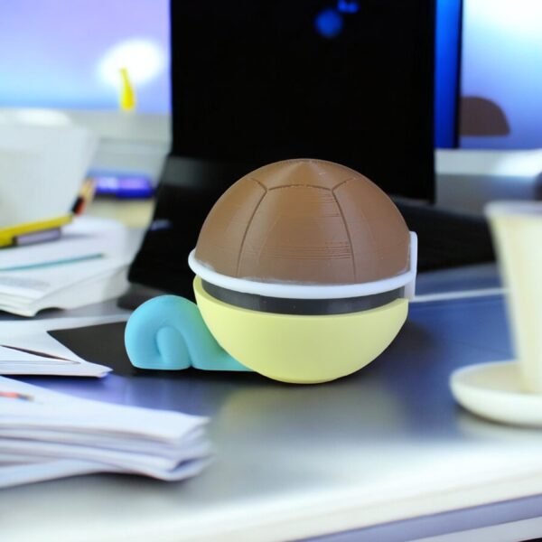 squirtle pokeball 3D Printed Model - Poke Balls Game Collectible Figurine fan art desk pet
