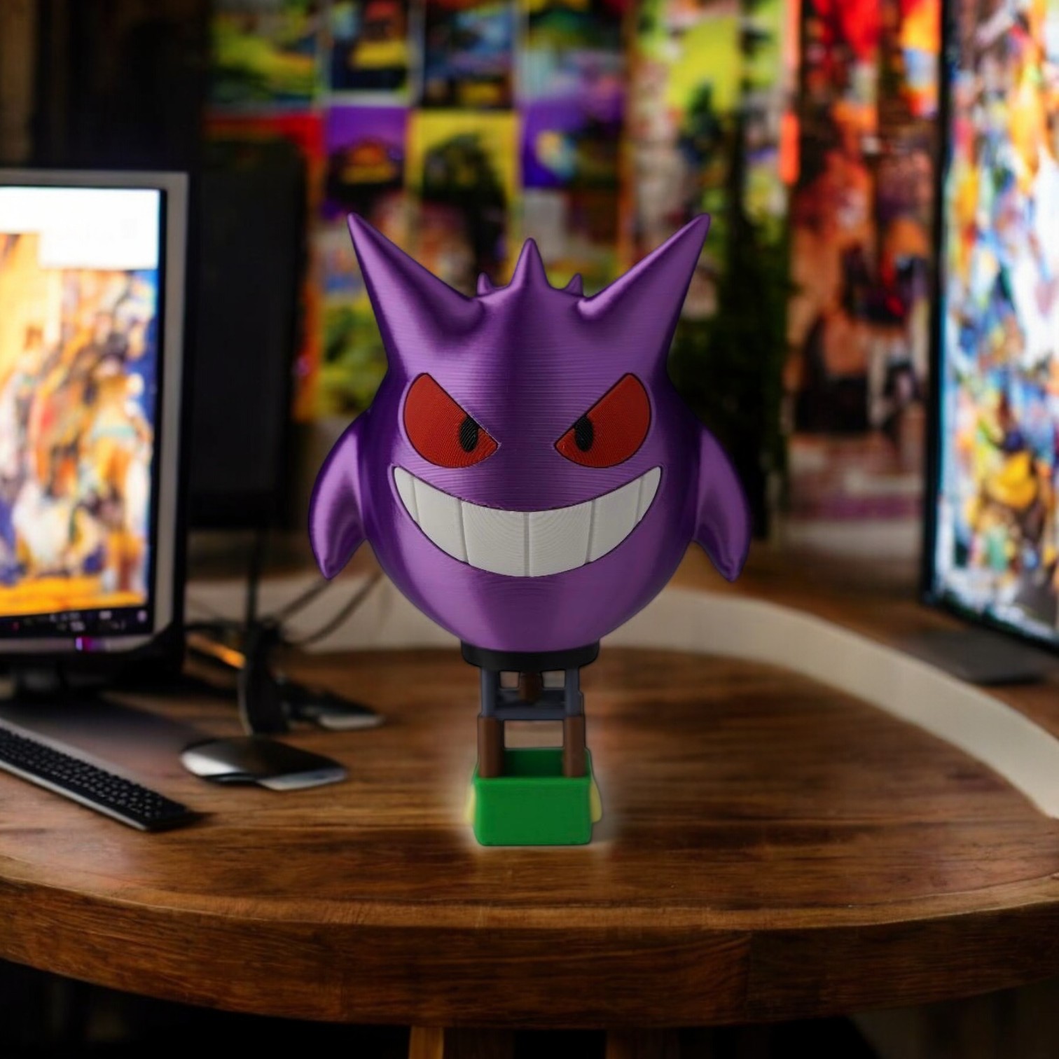 Gengar Hot Air Balloon 3D Print – Pokemon Flying Figure Desk Decor