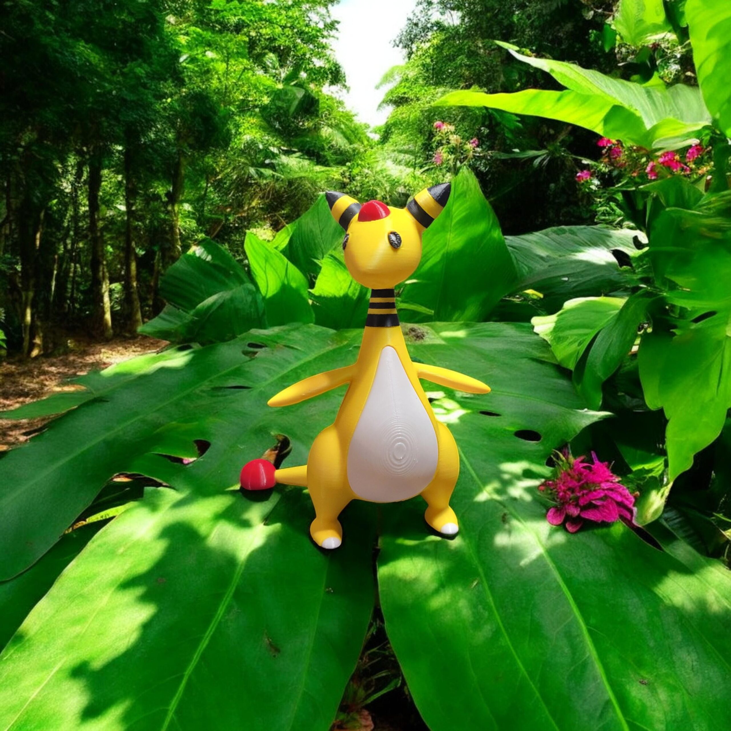 Ampharos 3D Printed Model – Pokemon Game Collectible Figurine fan art desk pet